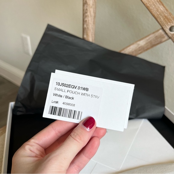 Celine striped textile pouch with wrist strap - Picture 10 of 11